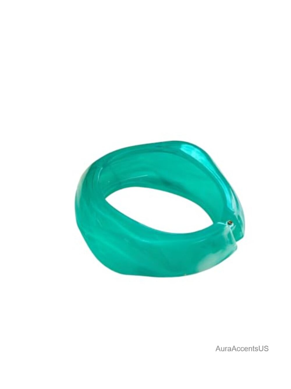 Chunky Resin Cuff Bangle Open Hinge Bracelet Retro Statement
